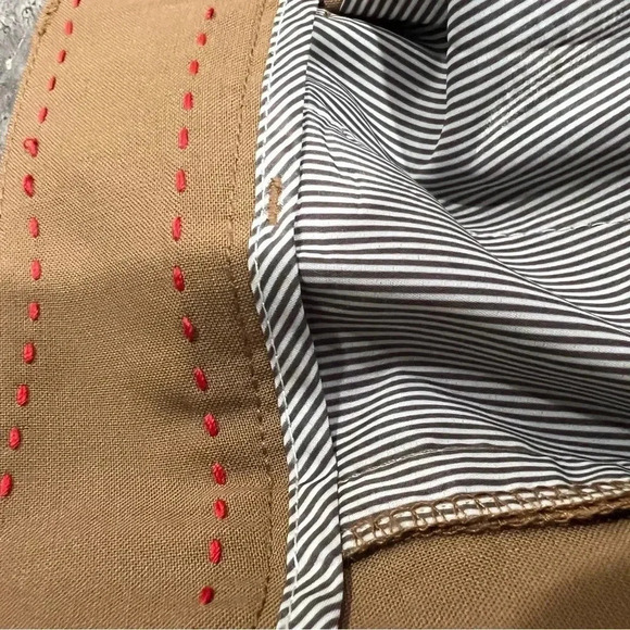 Alice + Olivia Low Rise Straight Leg Trouser in Tan Size 8 - Picture 8 of 11